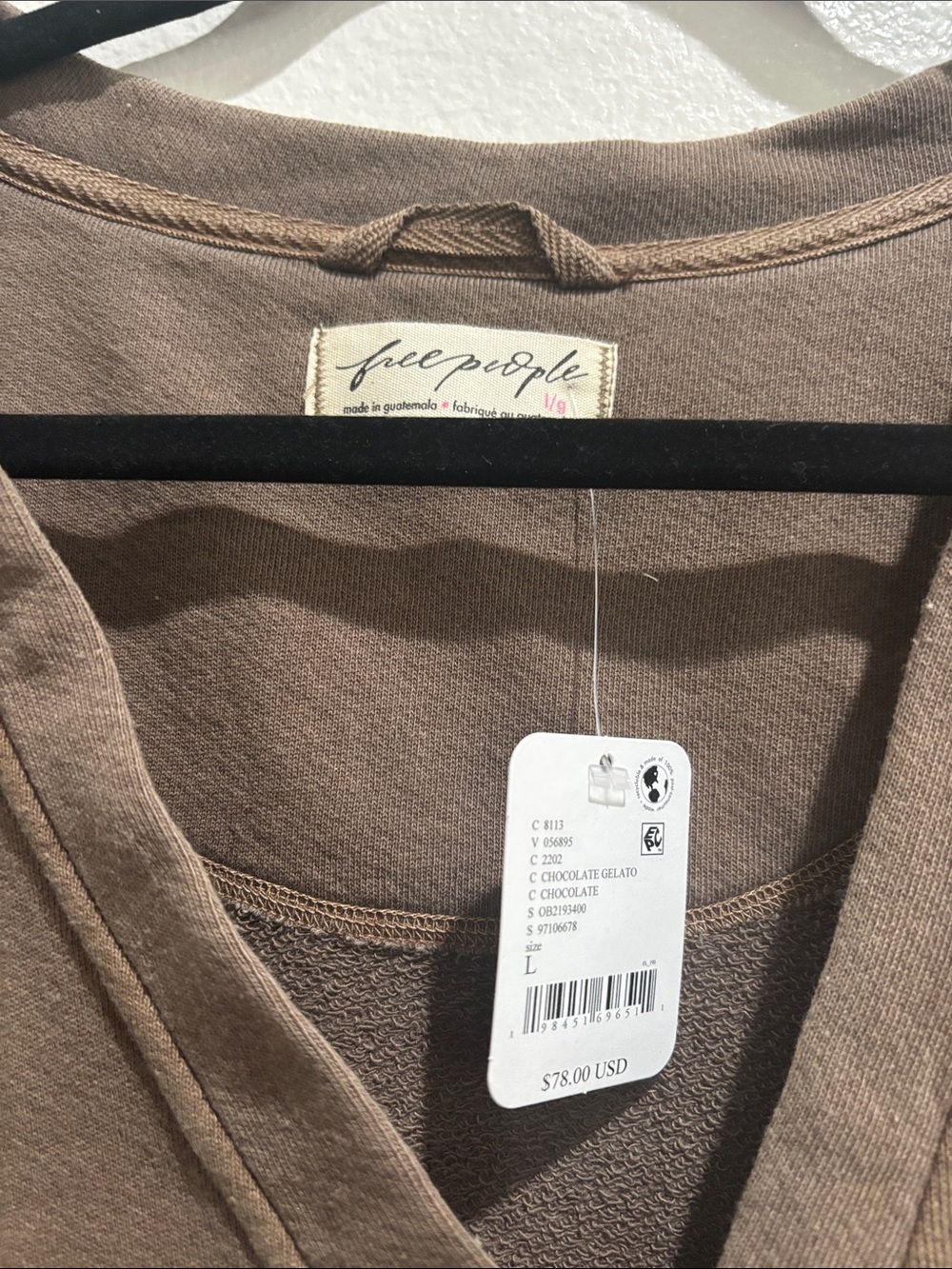 free people take it easy cardigan brown NWT - Picture 6 of 8